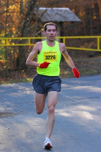 Fitz at the 2-mile mark at the Candy Cane City 5k