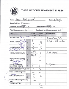 Prevent Running Injuries - FMS Evaluation