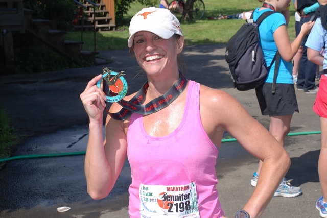 Jennifer Marathon Finish