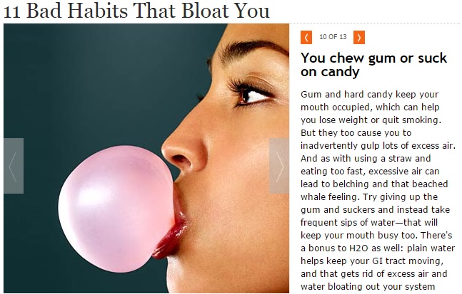 Don't chew gum!