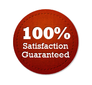 Satisfaction Guarantee 100% - Circle Badge Red