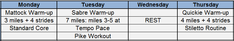 Training Plan Example 